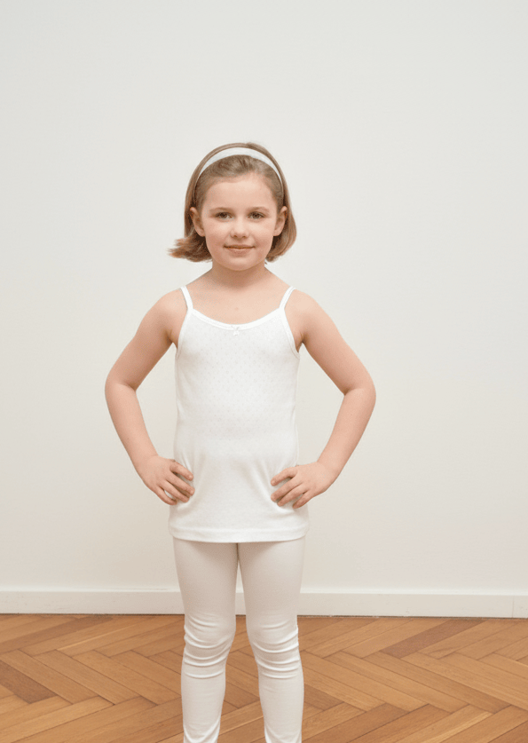 Noha - White jacquard Portée for girls