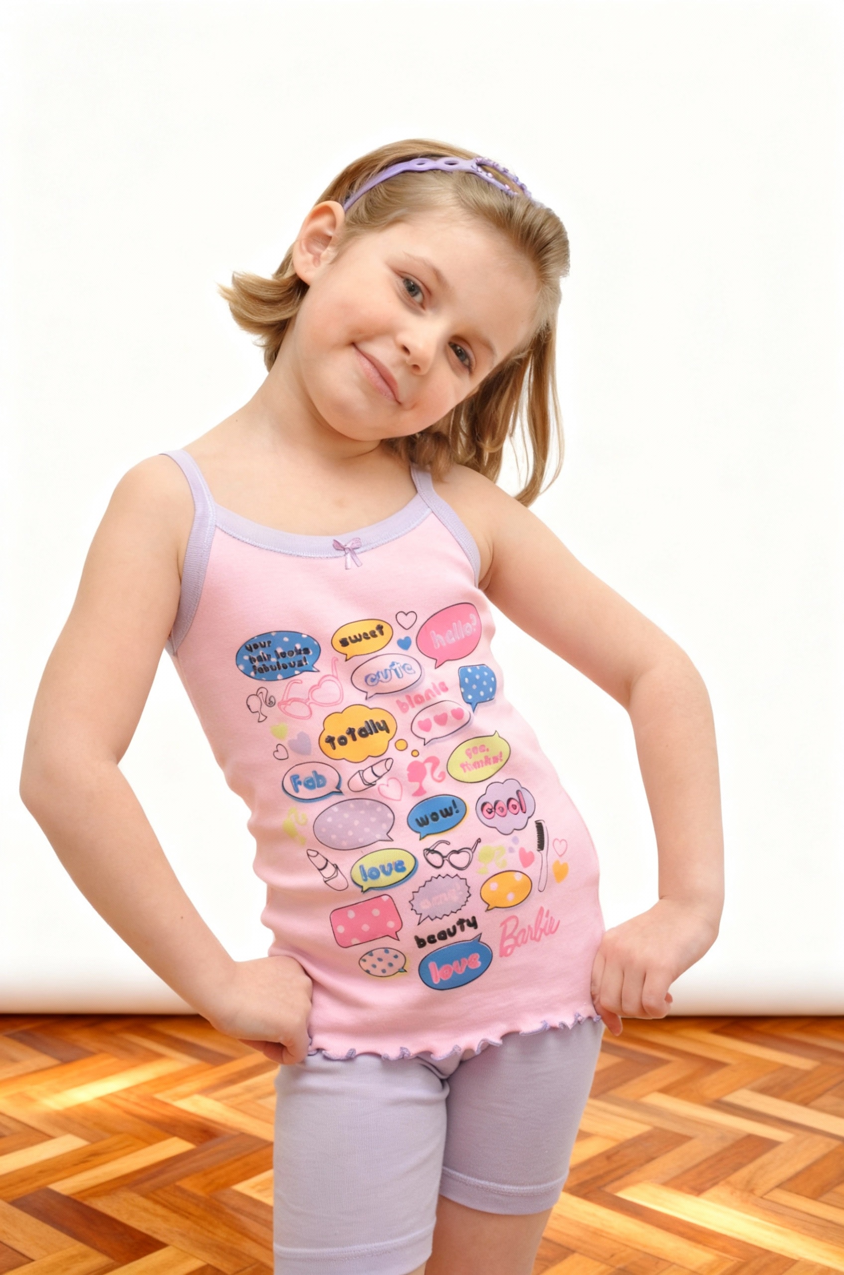 Noha - Girls' colorful printed Portée set with shorts