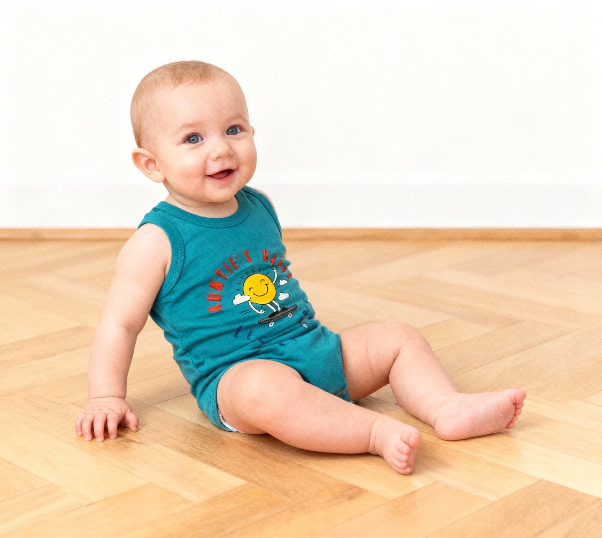Sleeveless Baby Boy Bodysuit Sunny 2