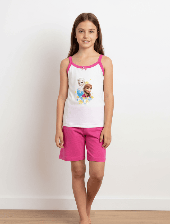 Girls' colorful printed Portée set with shorts 3