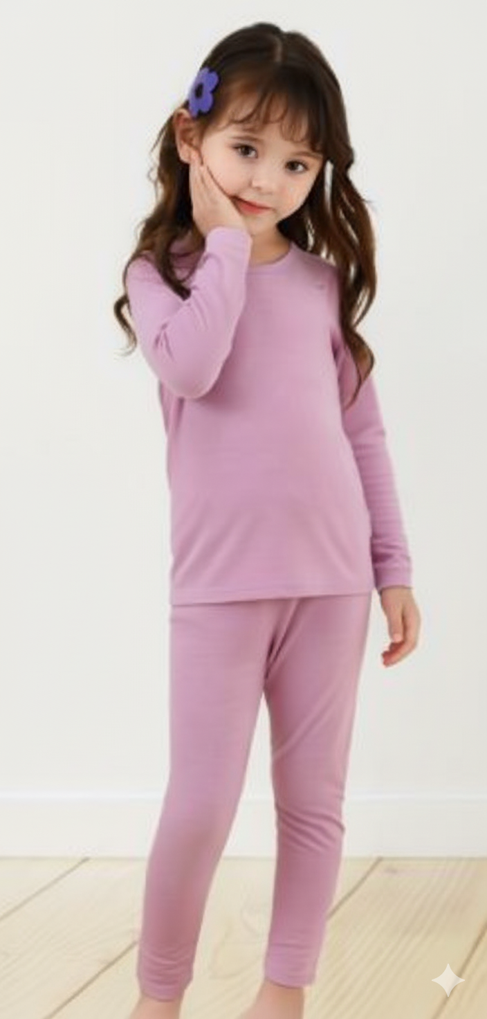 Noha - Girls' interlock colored striped set