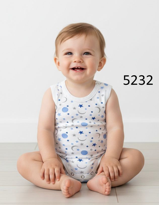 Noha - Infant Cotton Bodysuit - "Star & Moon" Print