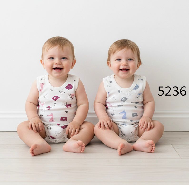 Noha - Baby Soft Cotton Bodysuit with Trendy Prints
