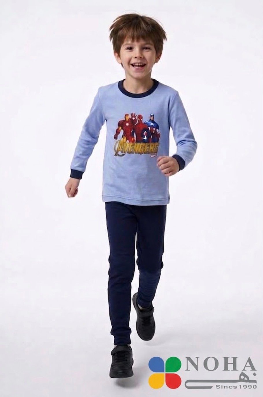 BOYS' LONG-SLEEVE FULL-LENGTH PRINTED COLORFUL PIJAMA SET 3